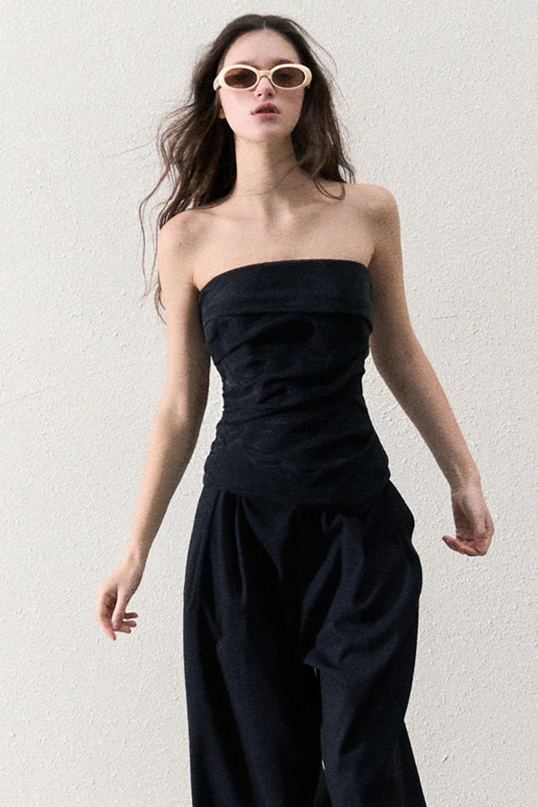 Lässige Slim-Jacke & weite Spitzenhose Set-Up 