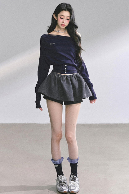 Magazine Long-Sleeved Top