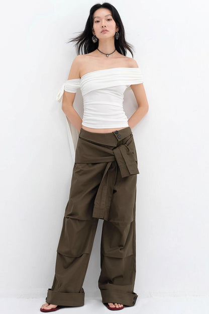 One-Shoulder Tencel Top