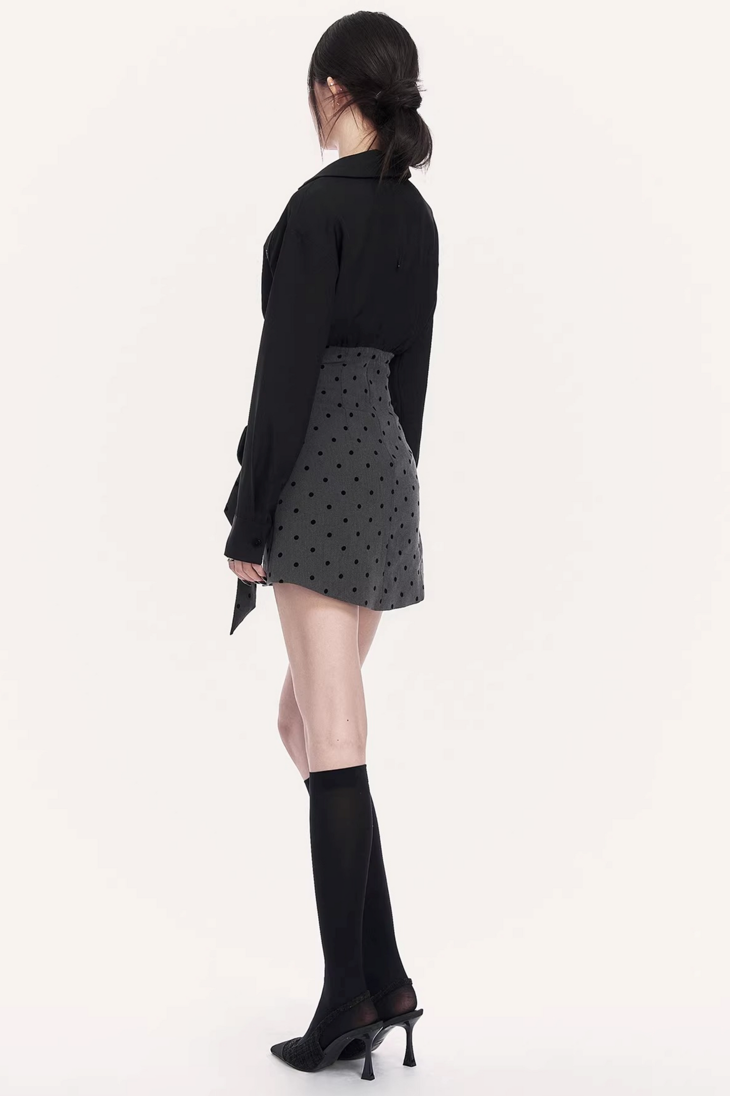 French Retro Polka Dot Dress