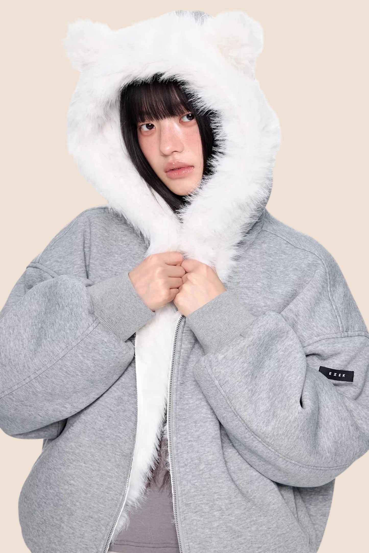 Reversible Furry Cotton Jacket