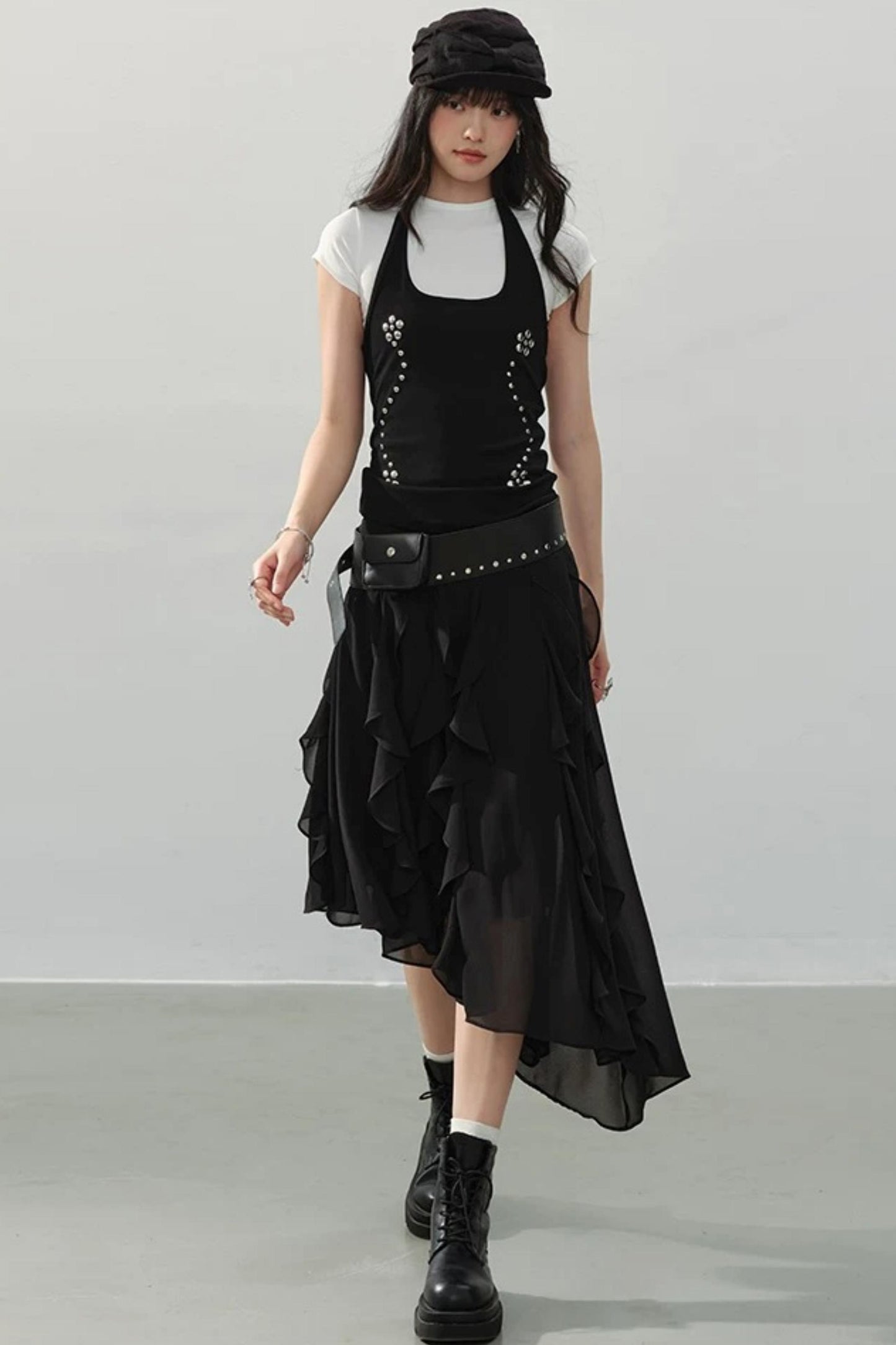 Black Swan Halter Top Set