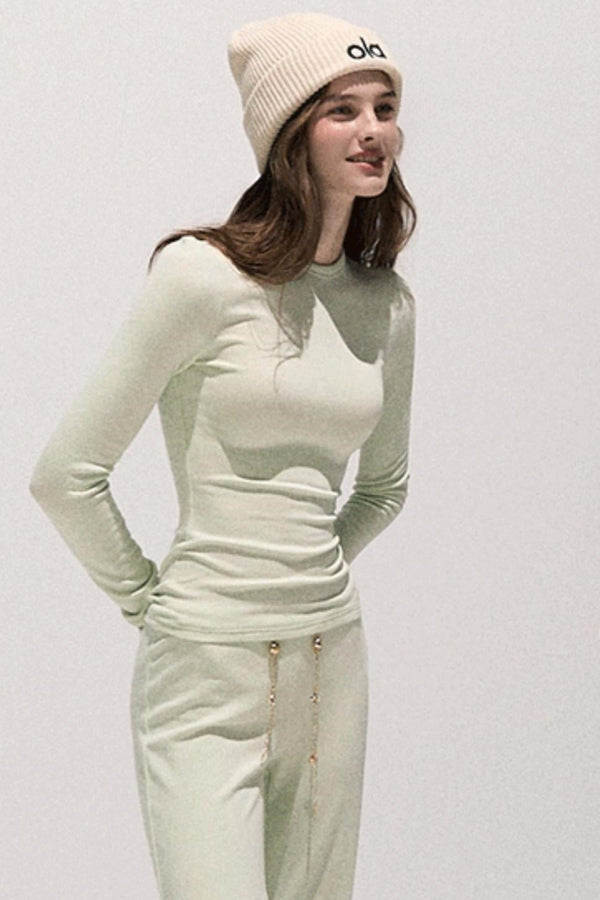 Soft Crewneck Knitwear Trouser Set-Up