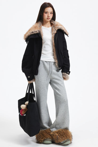 Retro Fur Collar Jacket