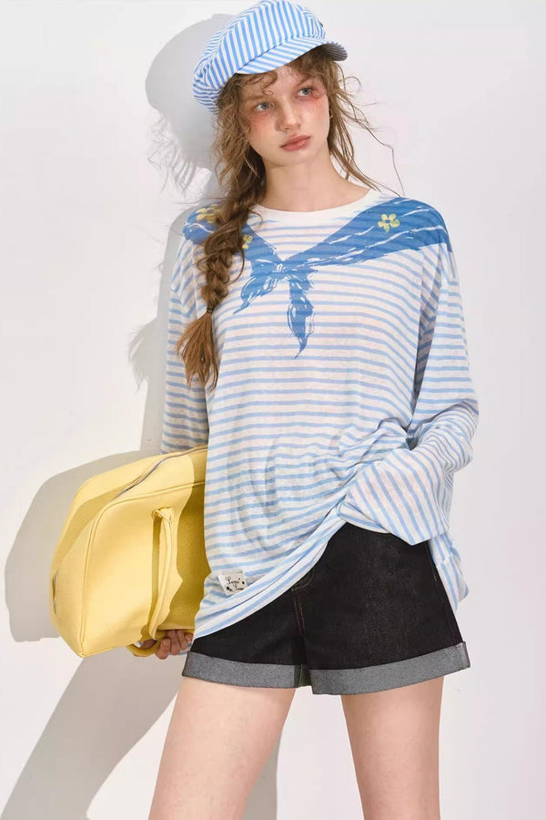 Color Clash Navy Tee