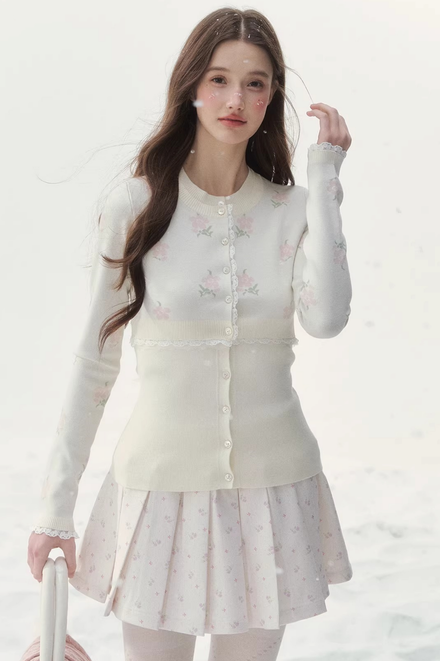 Floral Knitted Sweater Top