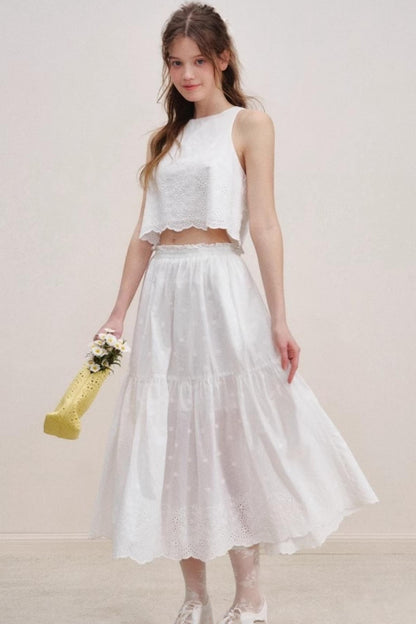 White Lace Halter Vest