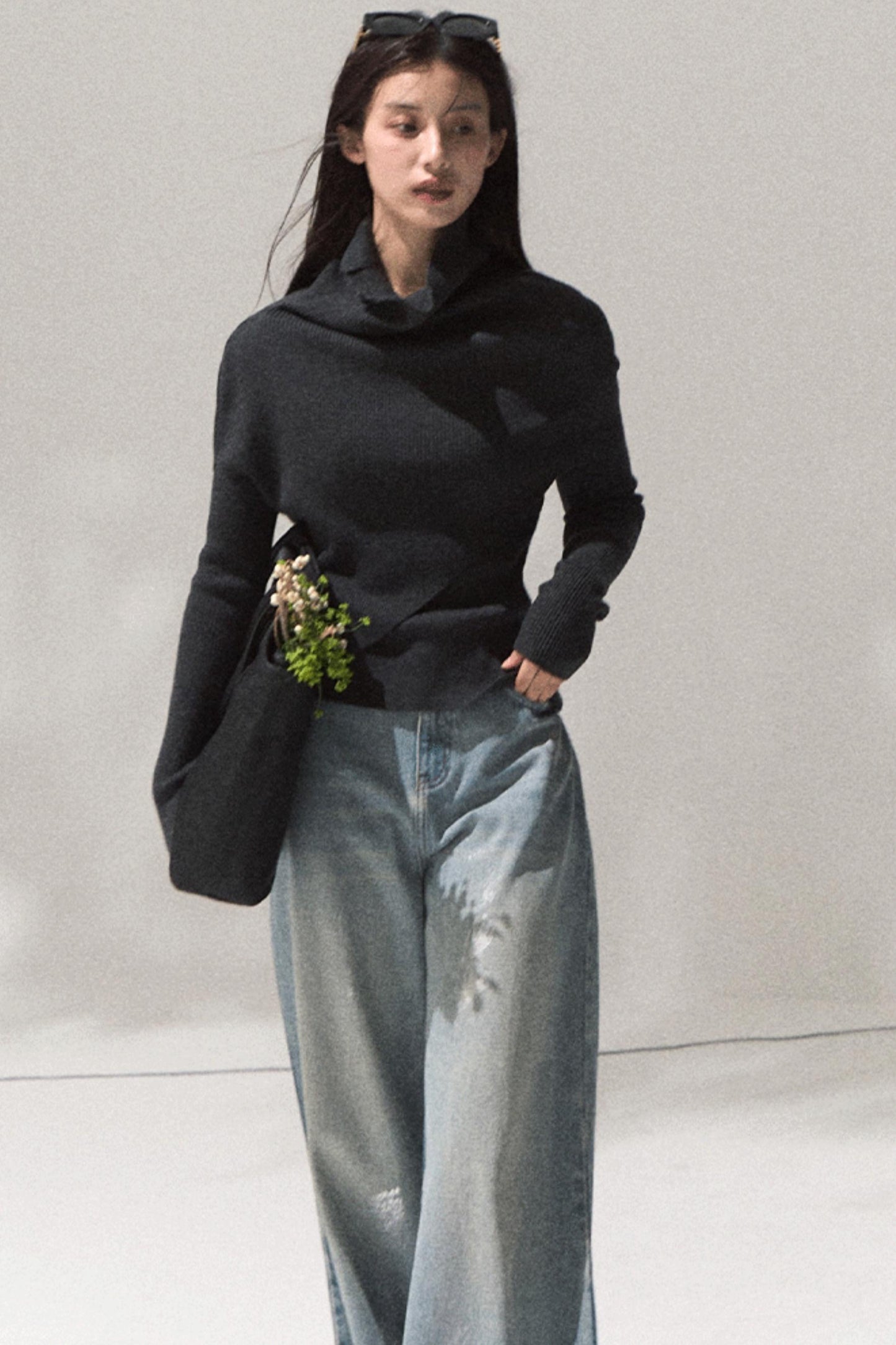 Moonlit Wool Knit Sweater