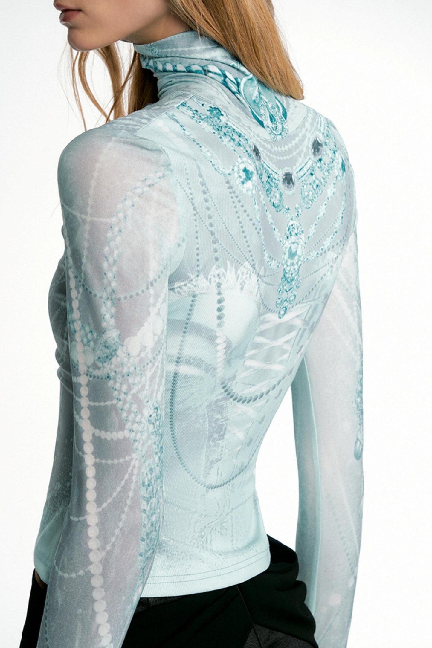 OfAkiva "Orsay Impression" front and back wear retro court-style print with rope and high elastic base layer