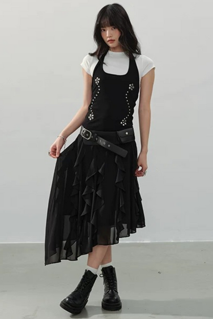 Parisian Shadows Chiffon Skirt