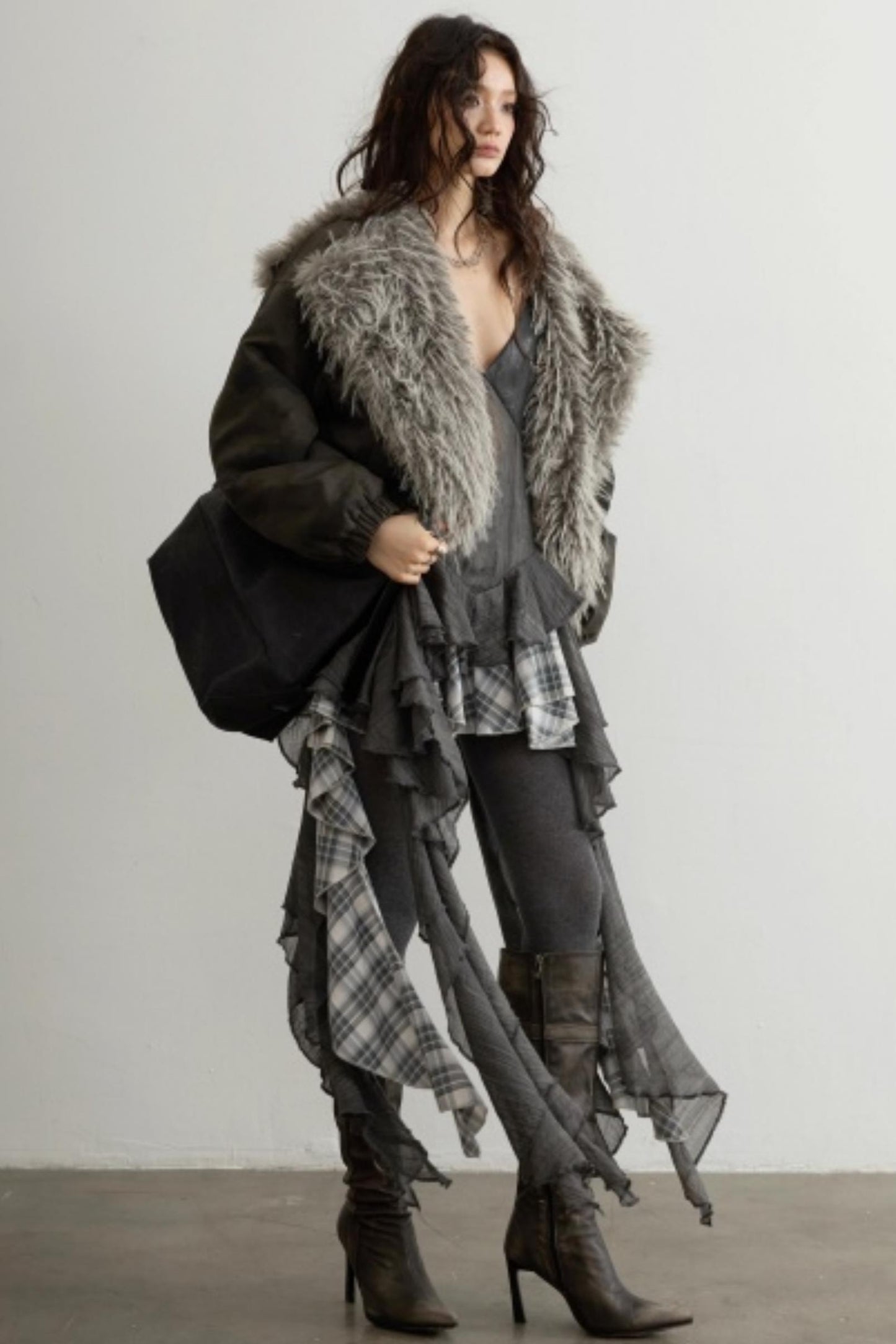 High-Waisted Aviator Jacket