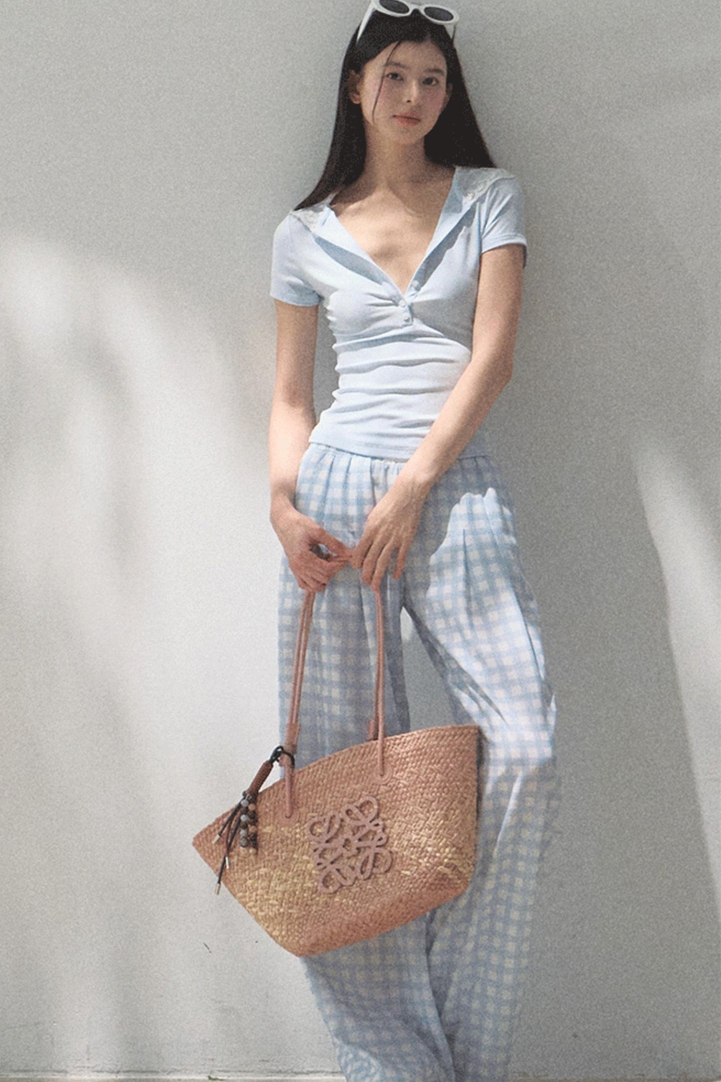 Wide-Leg Tencel Hemp Pants Set-Up