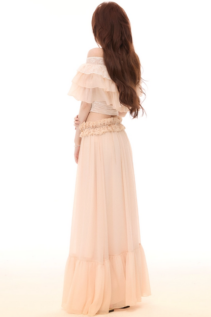 Sunset Island Lace Maxi Skirt Set-Up