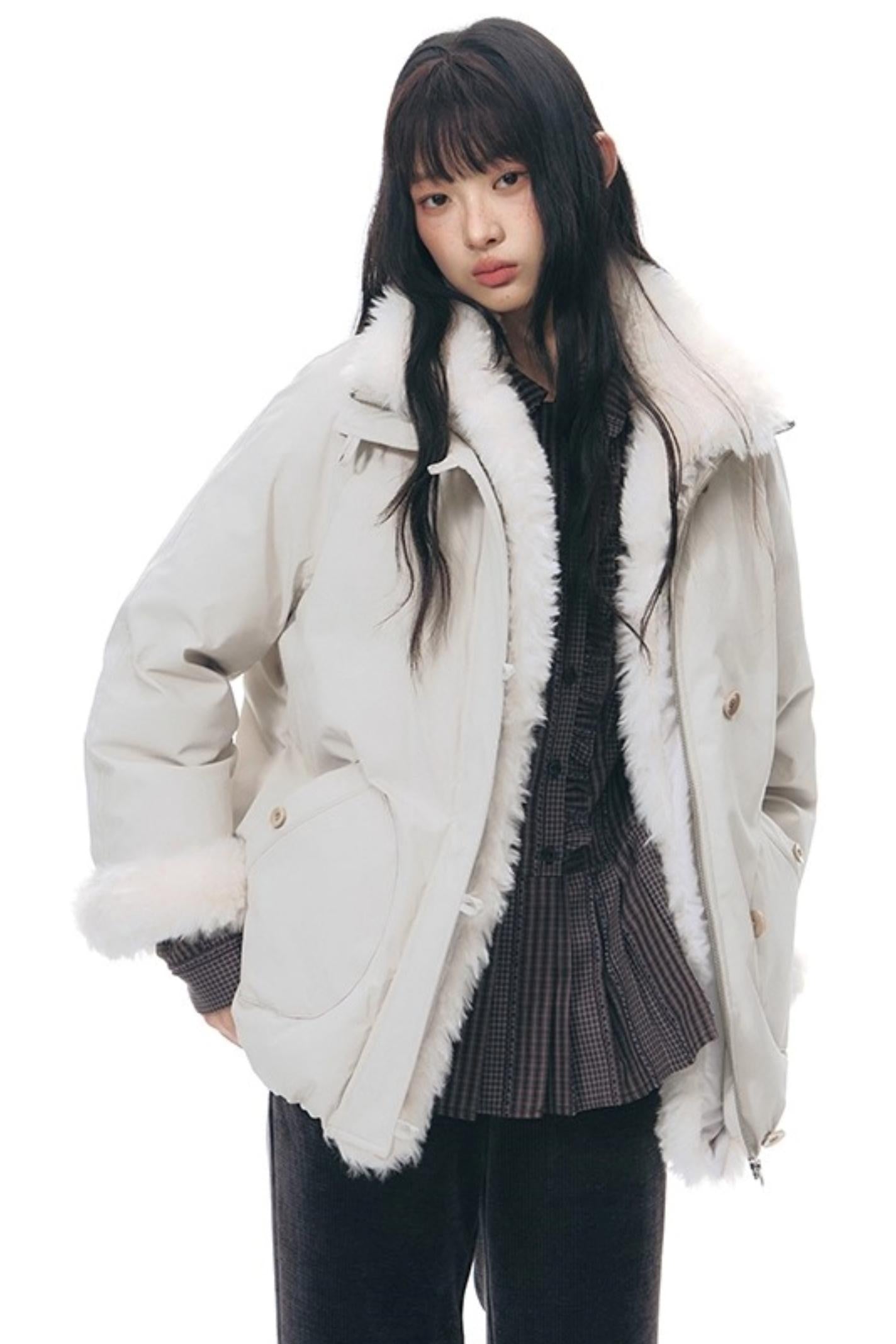 Detachable Fur Collar Cotton Jacket