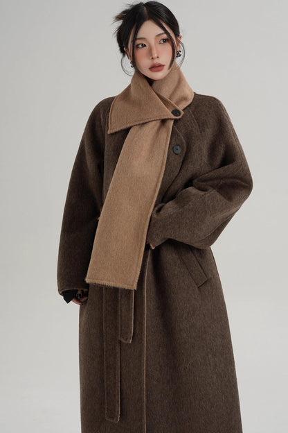 Reversible Long Wool Coat