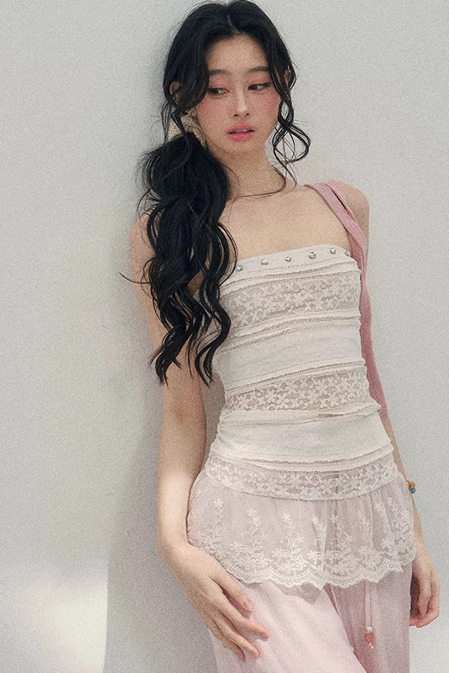 Hazy Muse Lace Tube Top