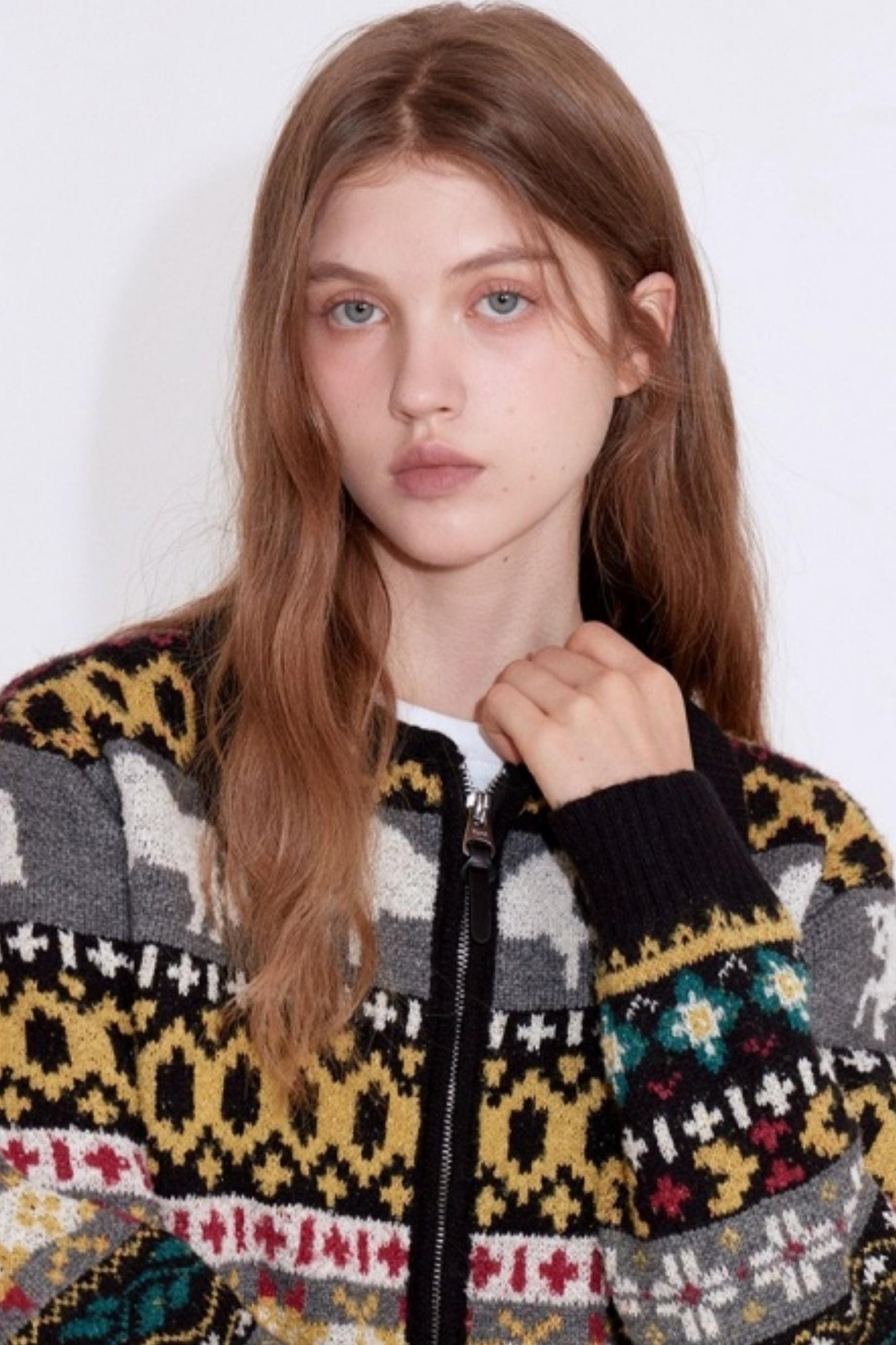 Textured Little Horse Cardigan