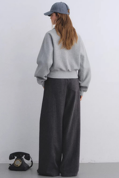 High-Waisted Drapey Suit Pants