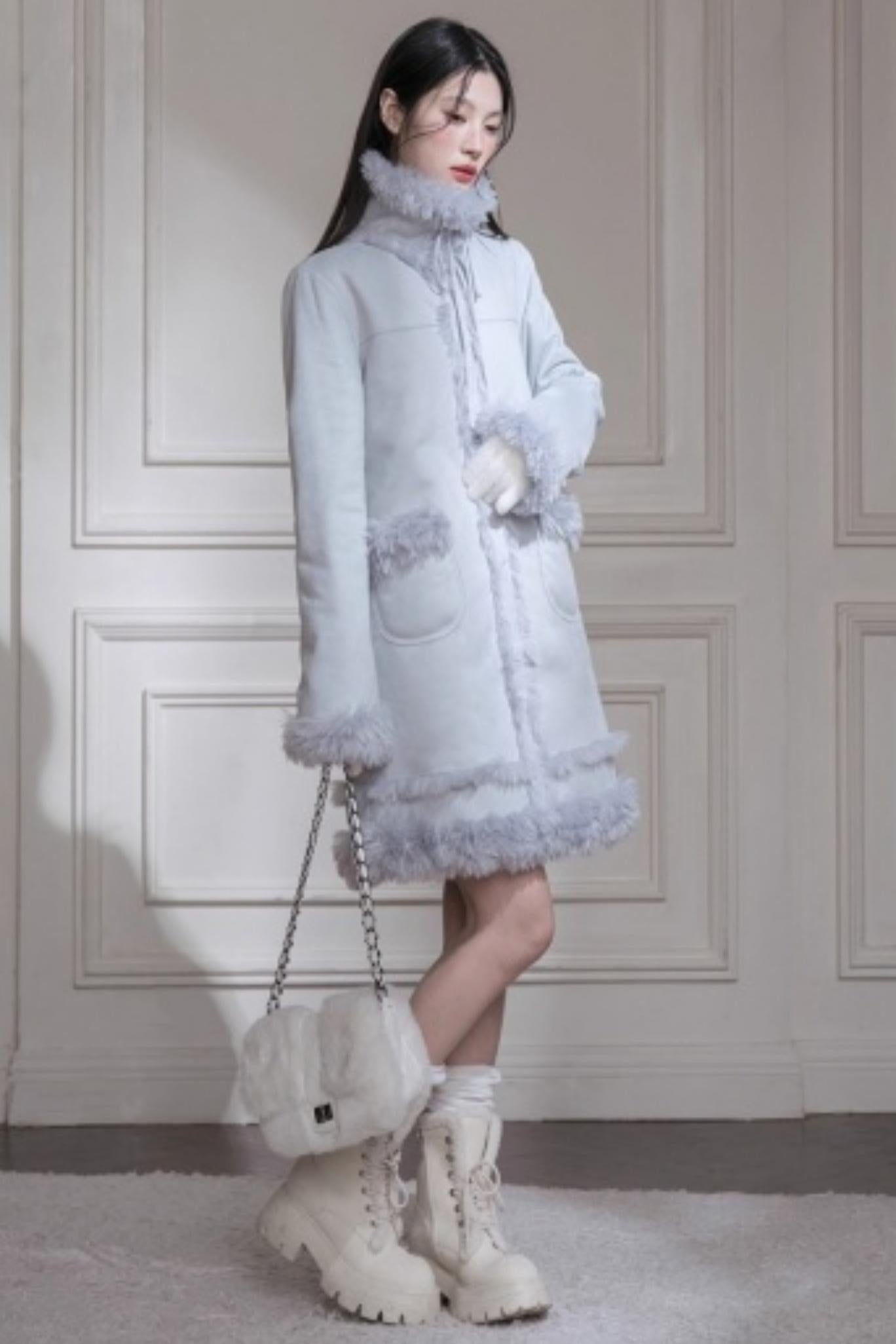 Misty Velvet Fur Coat