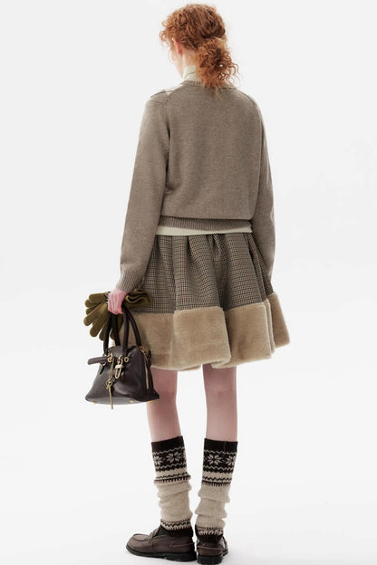 Sky Island Houndstooth Skirt