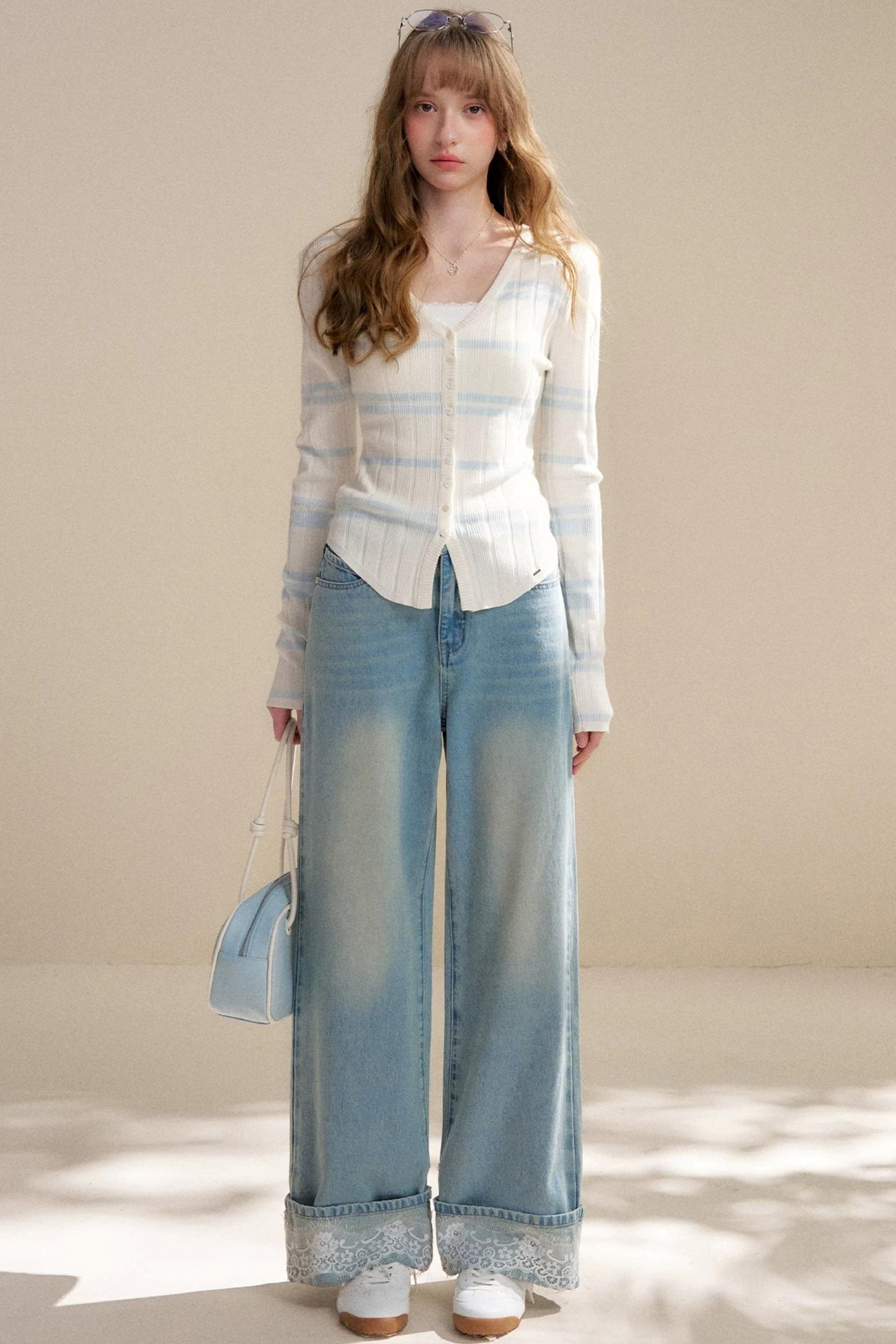 Jeans romantici in pizzo al chiaro di luna