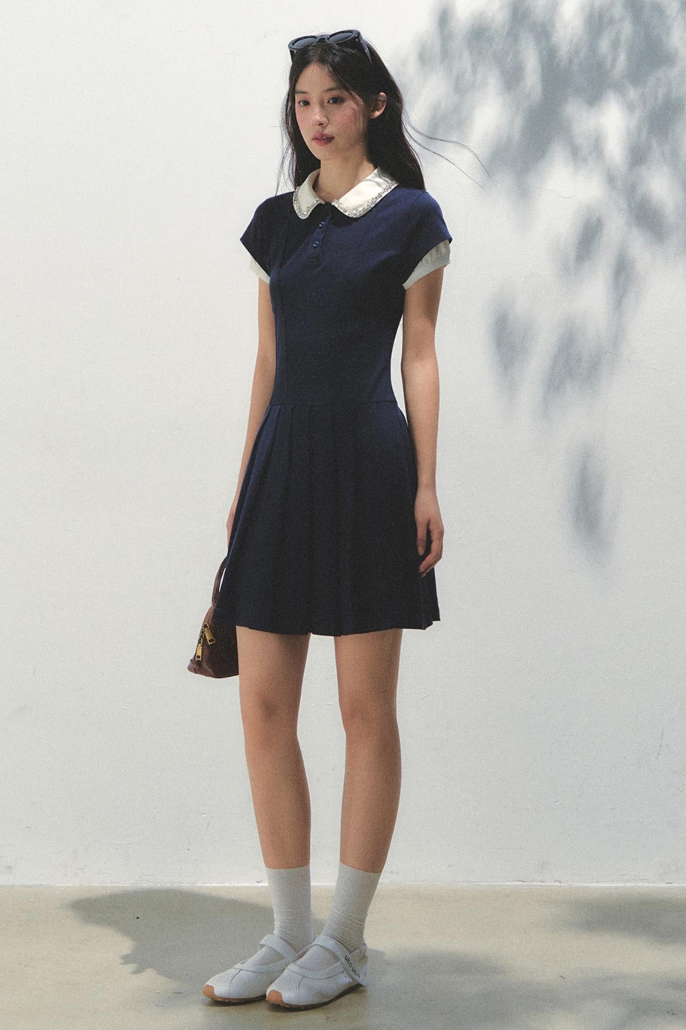Pleated College Dress