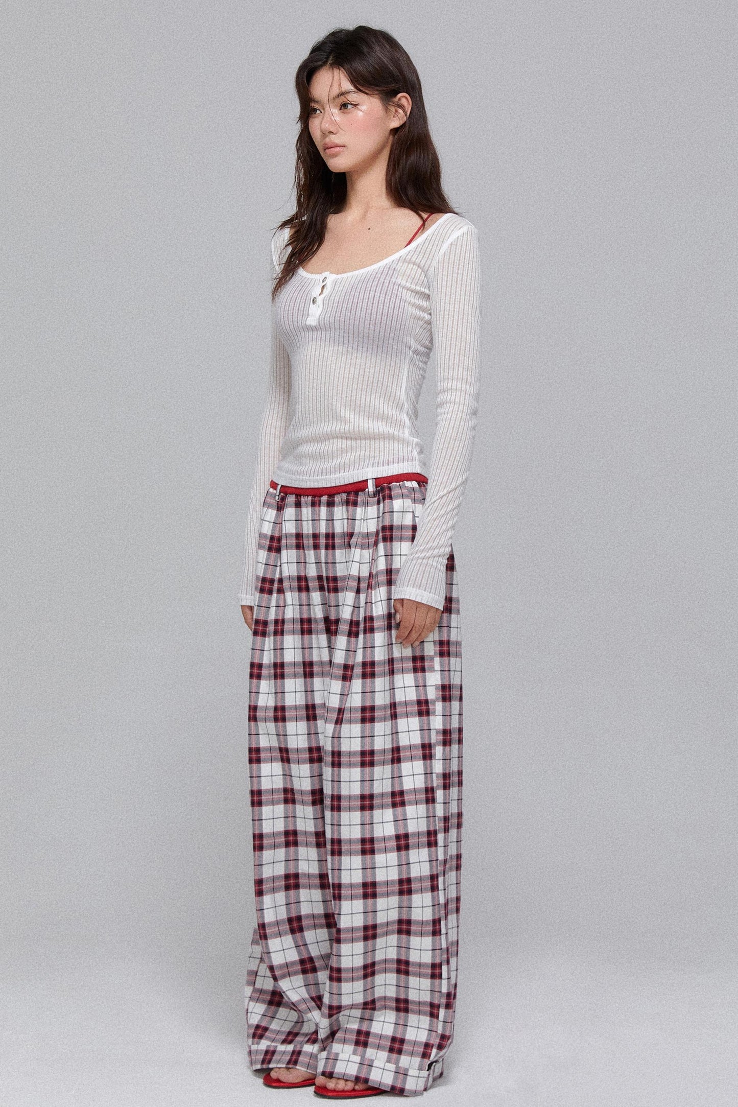 Slim Fit Long Sleeve Stripe Shirt