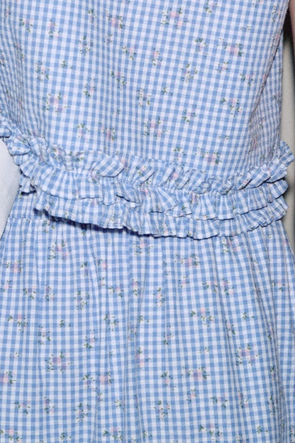 Soft Morandi Floral Frill Vest Skirt Set-Up