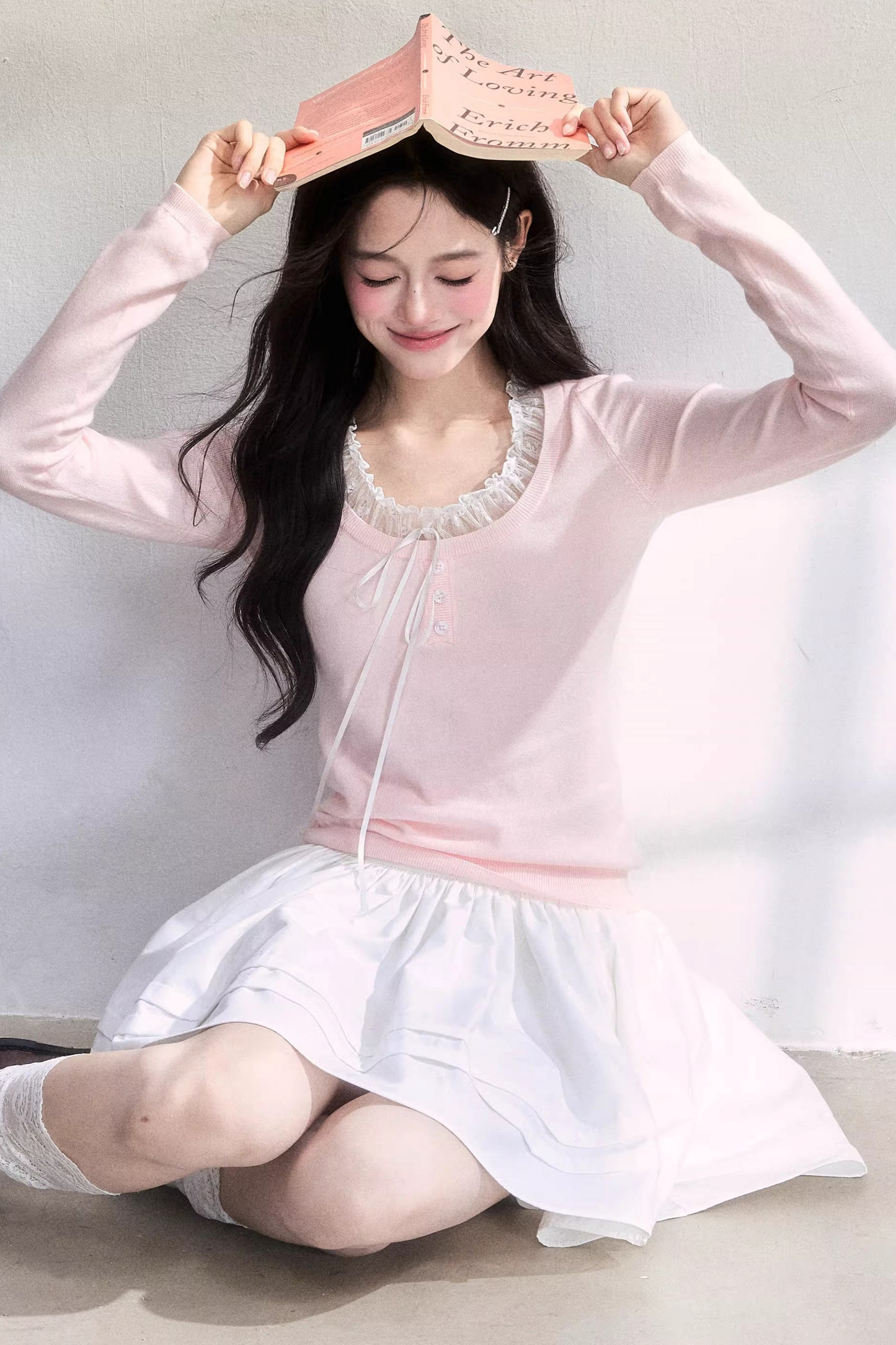 Spitzenstrickoberteil Spring Mist