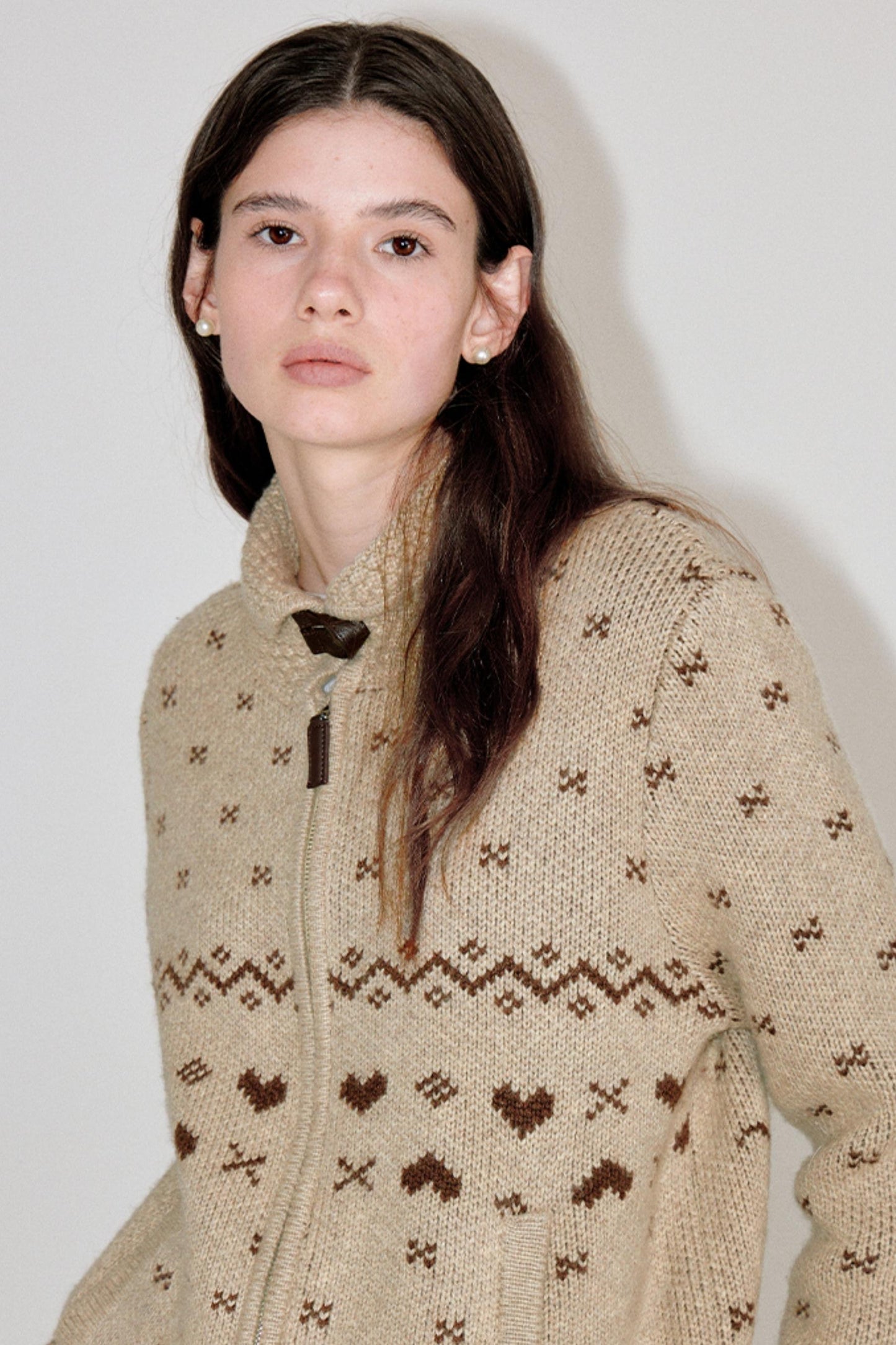 Retro Wool Fair Isle Cardigan