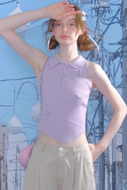 Chic Asymmetrical Polo Tank