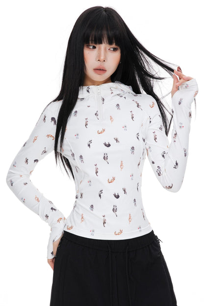 Slimming Hooded Base Shirt