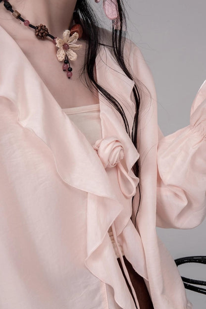 Peony Ruffle Cardigan