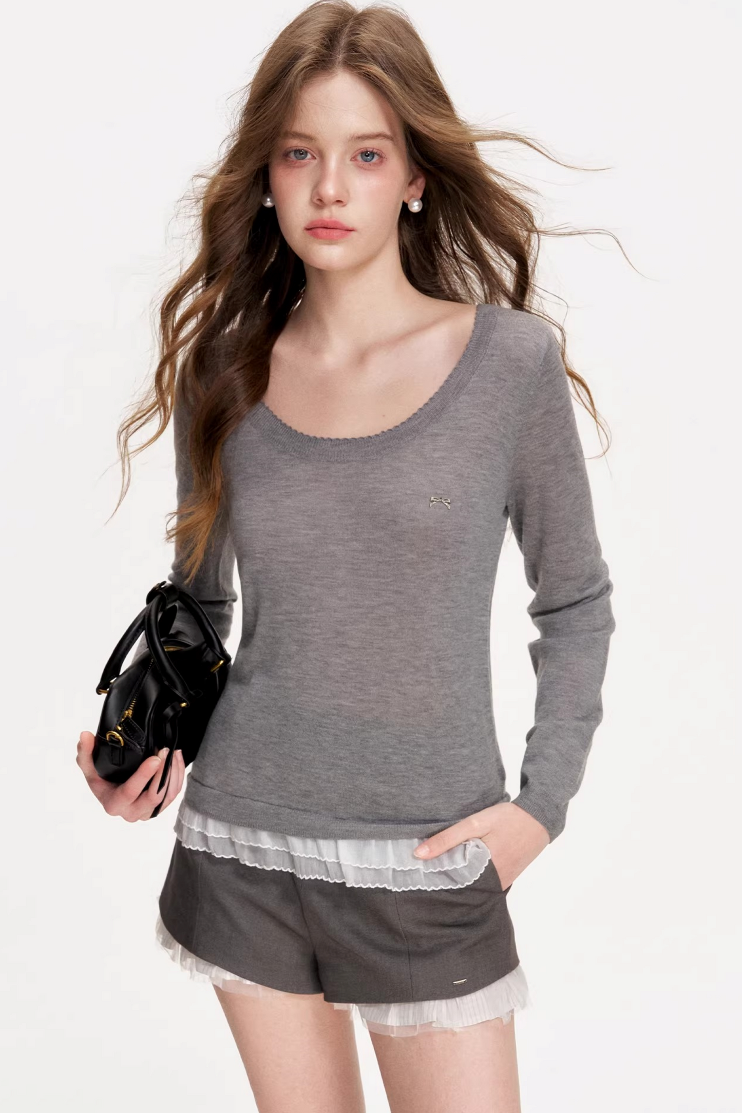 Misty Morning Lace Wool Sweater