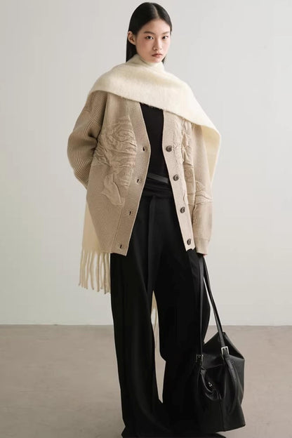 Virtual Illusion Jacquard Cardigan