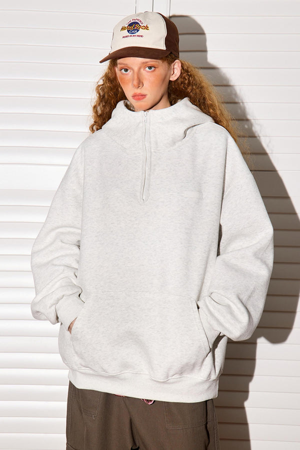 Loose Fit Half-Zip Top