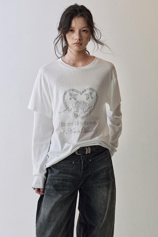 Rose Embroidery T-Shirt