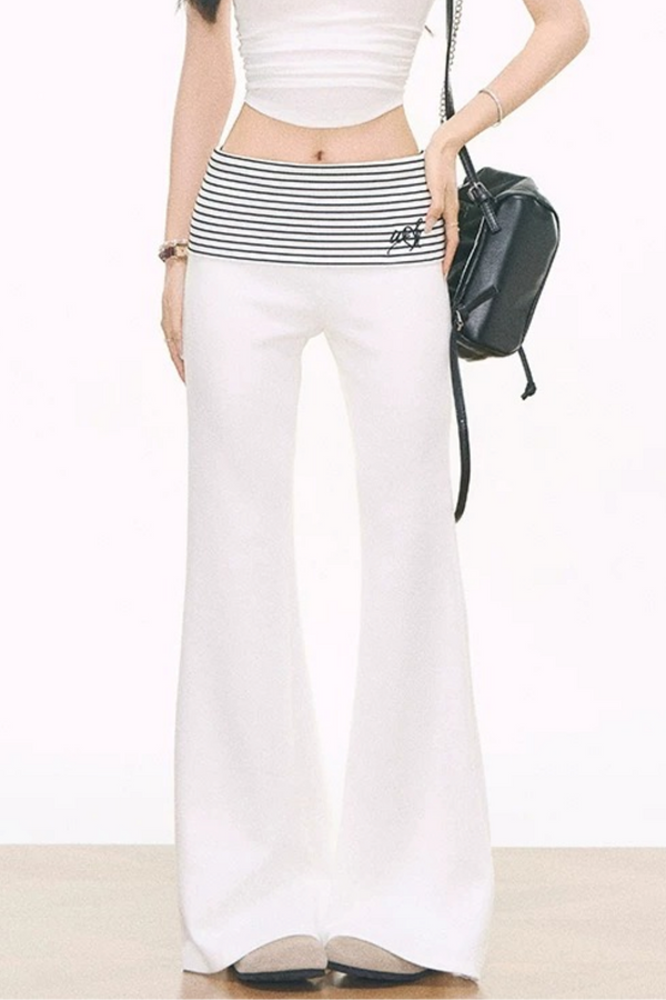 Striped Flared Pants Set-Up