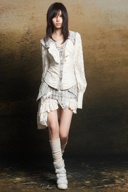 Punk Tiered Lace Skirt