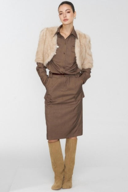 Temperament Shoulder Autumn Fur Jacket