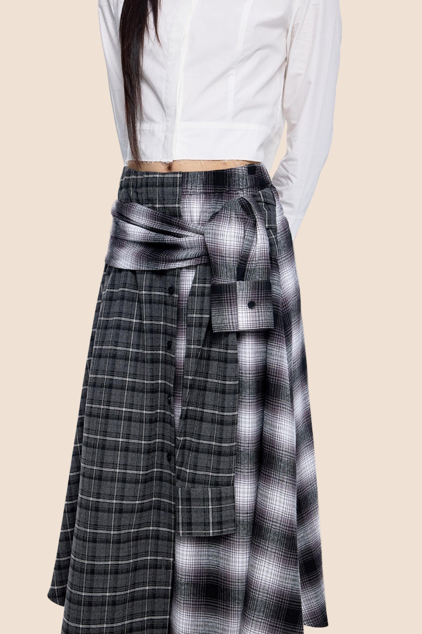 Autumn A-Line Gray Skirt
