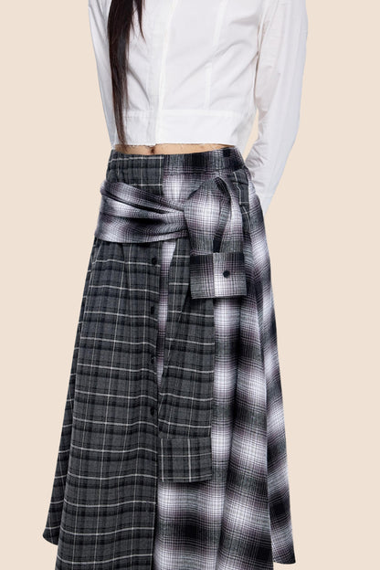 Autumn A-Line Gray Skirt