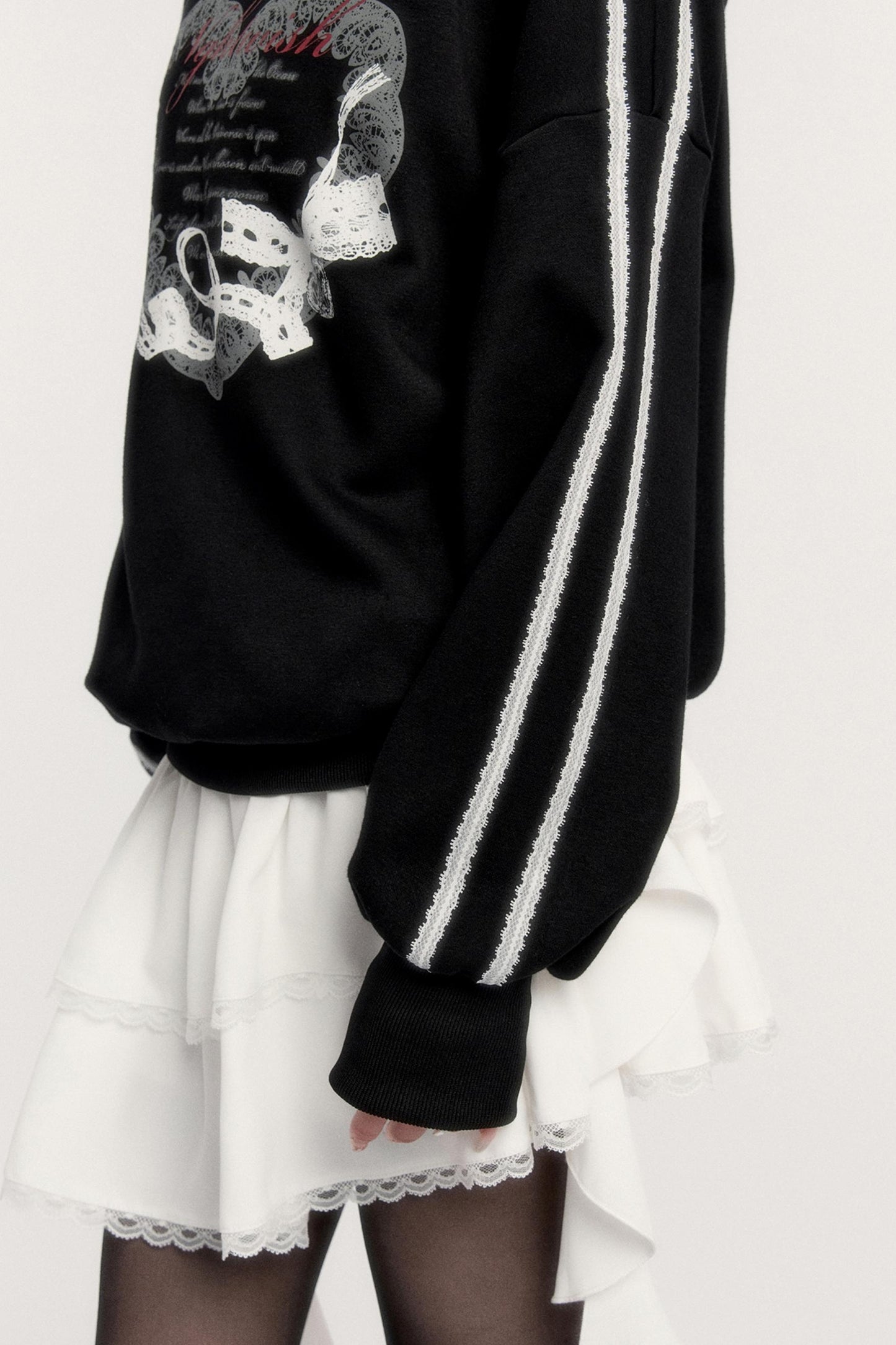 Sports Hooded Top & Skirt Set-Up