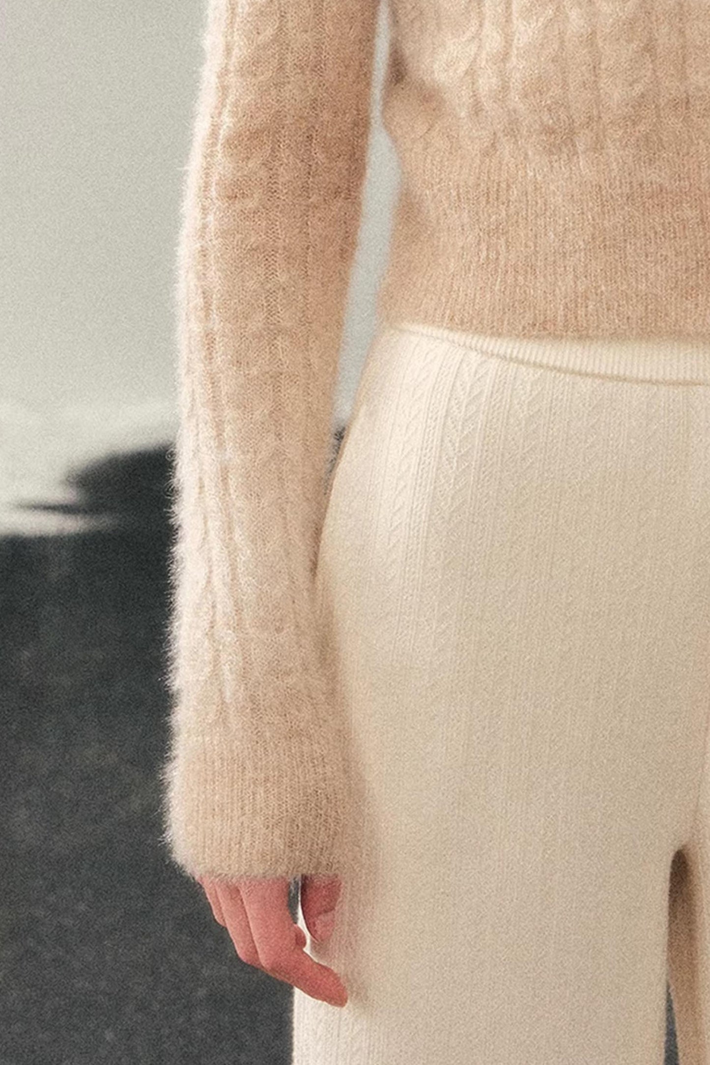 French Floral V-Neck Sweater