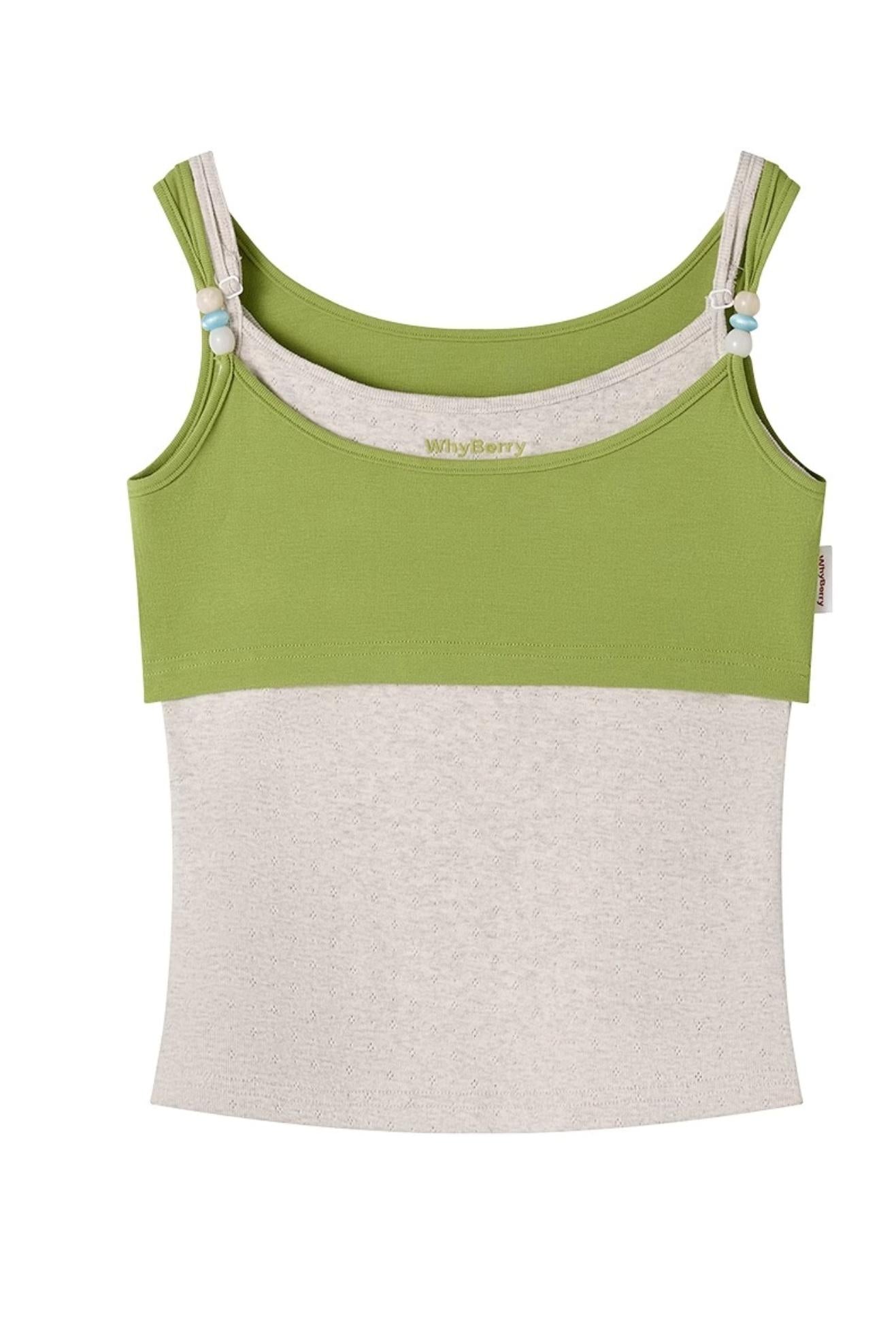 Summer Colorblock Beaded Tank