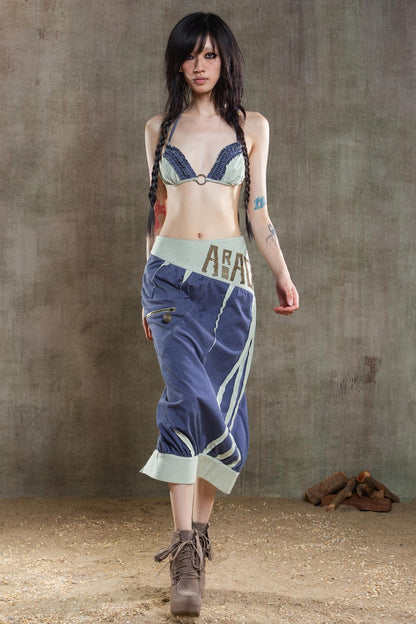 Colorful Punk Ruffle Bikini