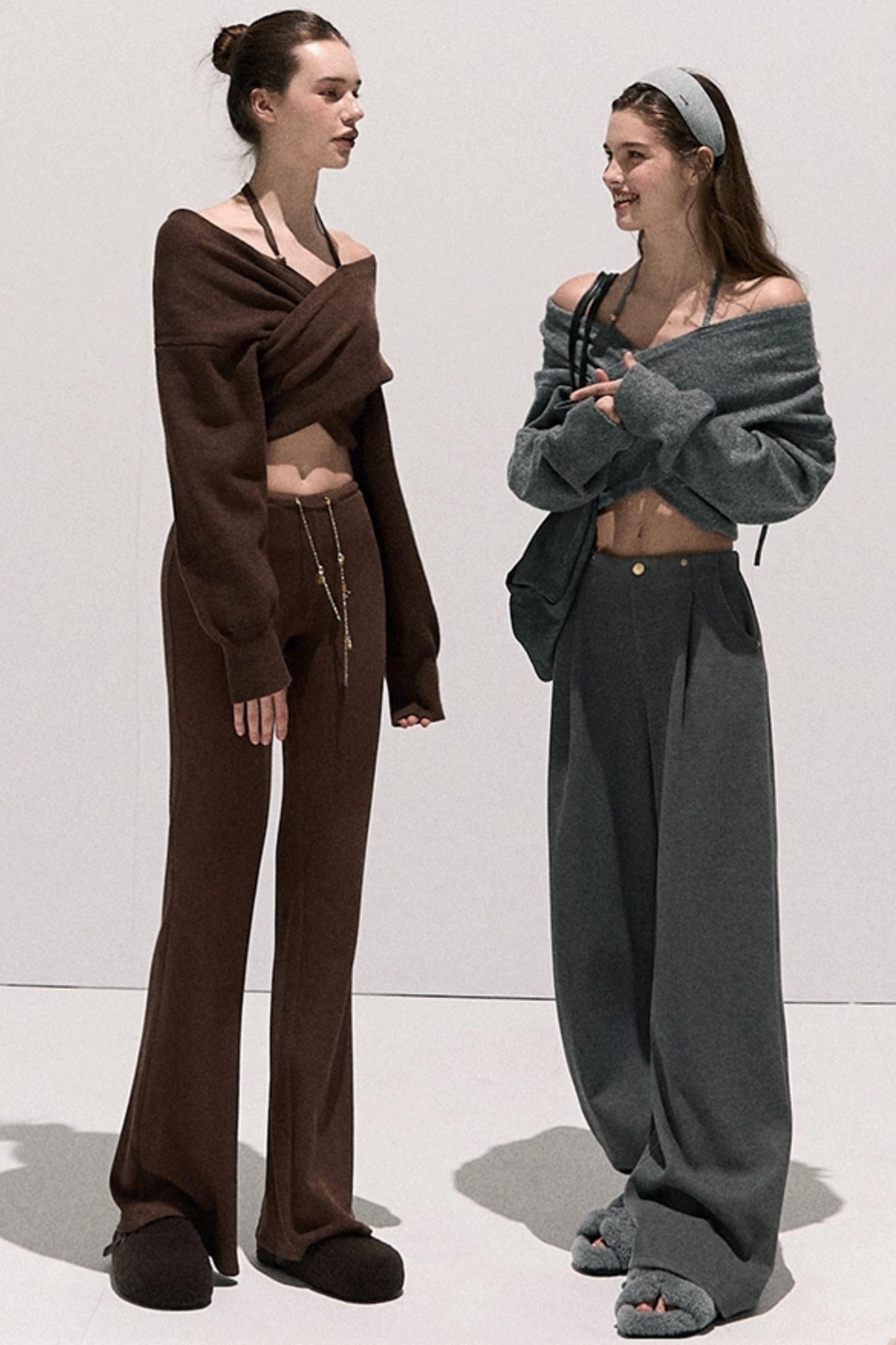 Basic Wool High-Waisted Wide-Leg Trousers