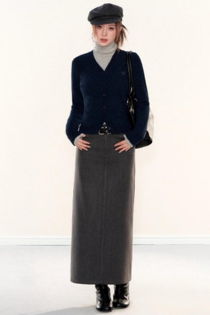 Slim-Fit Knitted Cardigan