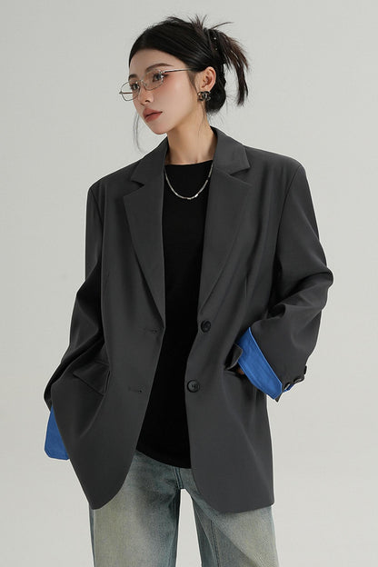 Blazer à lacets de design tempérament 