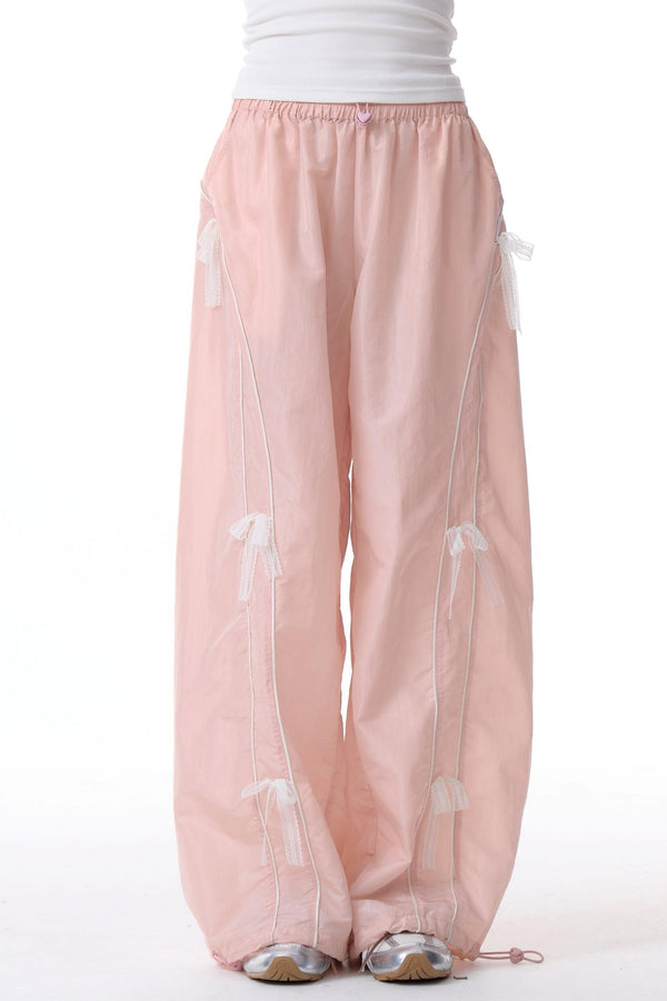 Loose Fit Lace Wide Pants